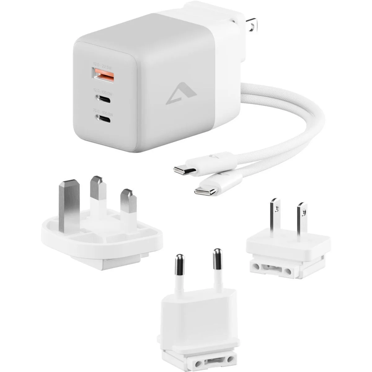 20260402102056_alogic_fortistis_gan_me_thyra_usb_a_kai_2_thyres_usb_c_kai_kalodio_usb_c_usb_c_100w_leykos_rapid_power.jpeg Alogic Φορτιστής GaN με Θύρα USB-A και 2 Θύρες USB-C και Καλώδιο USB-C - USB-C 100W Λευκός (Rapid Power) - Image 1