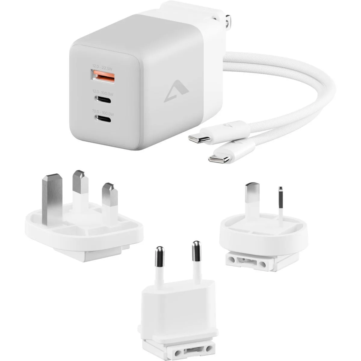 20260403095137_alogic_fortistis_gan_me_thyra_usb_a_kai_2_thyres_usb_c_kai_kalodio_usb_c_usb_c_67w_leykos_wcm3x67g.jpeg Alogic Φορτιστής GaN με Θύρα USB-A και 2 Θύρες USB-C και Καλώδιο USB-C - USB-C 67W Λευκός (WCM3X67G) - Image 1