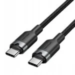 Vention Braided USB 2.0 Cable USB-C male - USB-C 60W PD Μαύρο 1m TRDBF