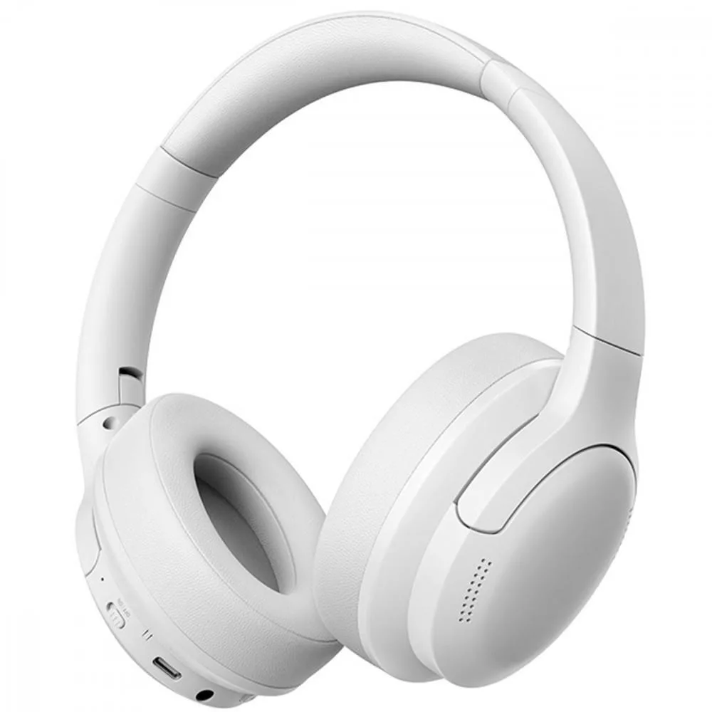 Baseus Bass BH1 Lite Ασύρματα / Ενσύρματα Over Ear Ακουστικά με 80 ώρες Λειτουργίας Λευκά - Image 1