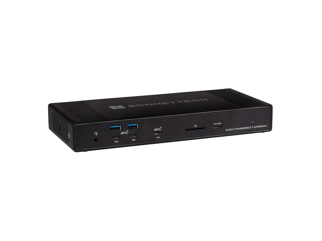 20260528153444_sonnet_echo_21_thunderbolt_5_docking_station_me_4k_pd_ethernet_kai_syndesi_3_othonon_mayro.jpeg Sonnet Echo 21 Thunderbolt 5 Docking Station με 4K PD Ethernet και σύνδεση 3 Οθονών Μαύρο - Image 1