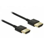 DeLock HDMI 2.0 Premium High Speed 4K 60Hz HDR Cable HDMI male - HDMI male 1.5m Μαύρο 84772