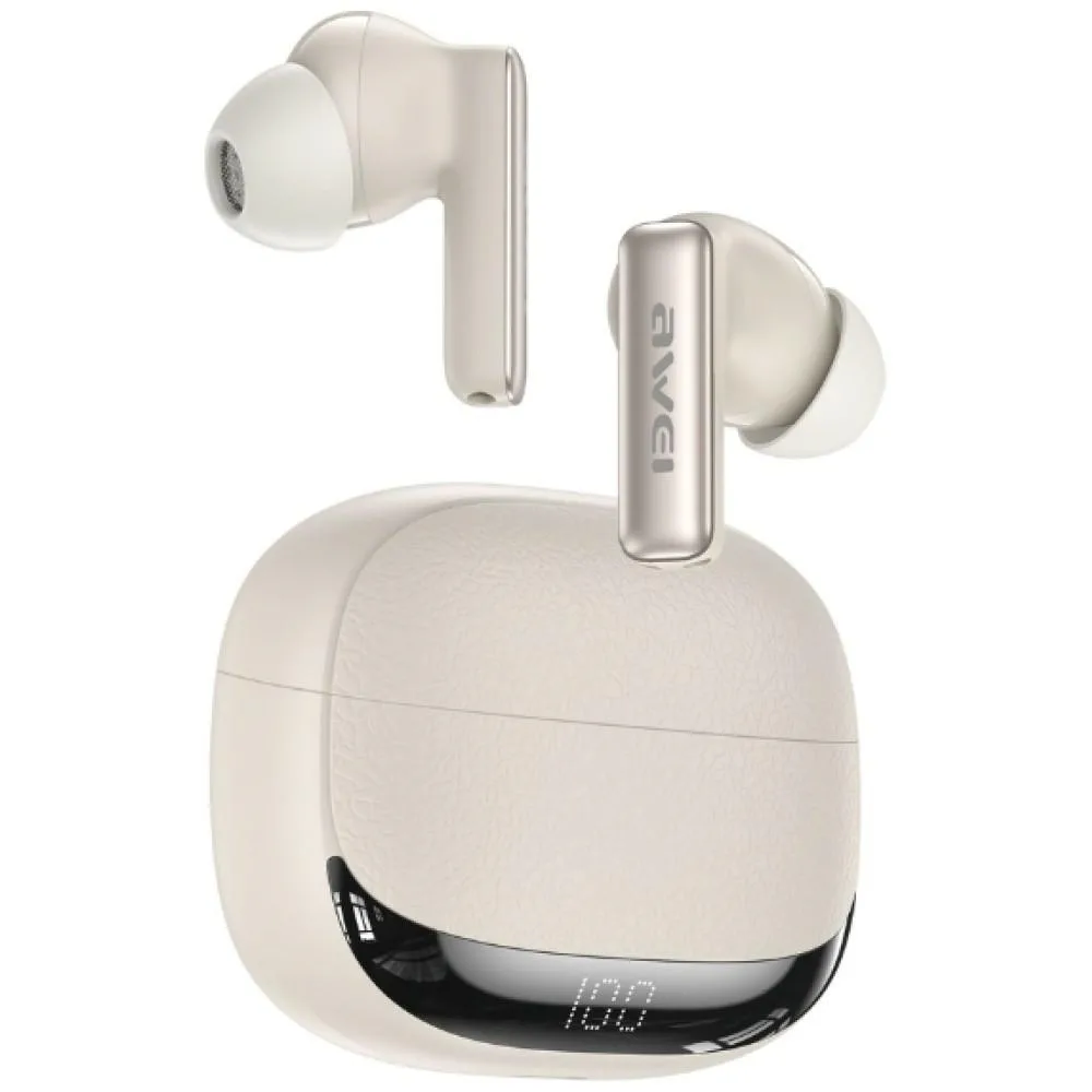 20260605102637_awei_ta19_in_ear_bluetooth_handsfree_akoustika_me_thiki_fortisis_mpez.jpeg Awei TA19 In-ear Bluetooth Handsfree Ακουστικά με Θήκη Φόρτισης Μπεζ - Image 1
