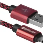 Defender USB 2.0 Cable USB-C male - USB-A Κόκκινο 1m 87813