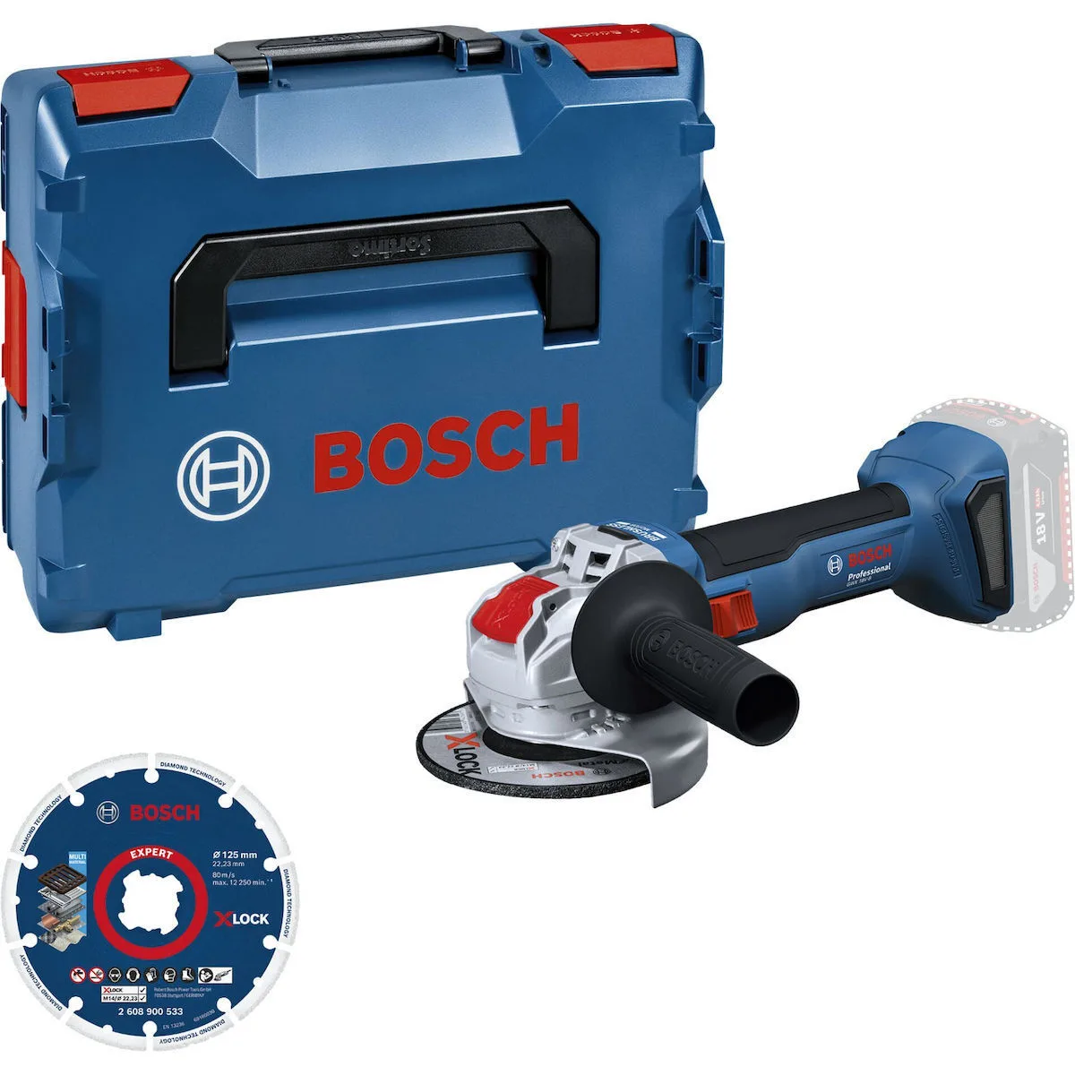 20260612095617_bosch_pro_gwx_18v_8_trochos_125mm_mpatarias_18v_solo.jpeg Bosch Pro Gwx 18V-8 Τροχός 125mm Μπαταρίας 18V Solo - Image 1