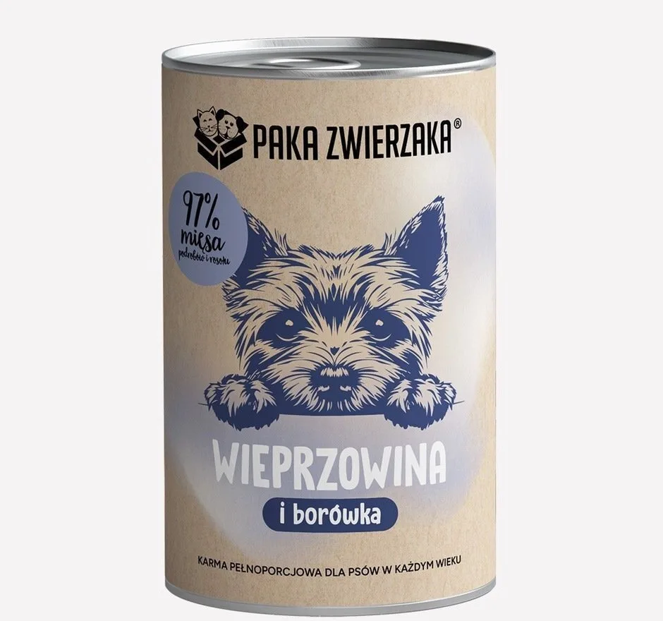 20260612175334_paka_zwierzaka_ygri_trofi_skylon_me_choirino_400gr.jpeg Paka Zwierzaka Υγρή Τροφή Σκύλων με Χοιρινό 400gr - Image 1