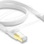 DeLock Flat U/FTP (STP) Cat.8.1 Καλώδιο Δικτύου Ethernet 0.5m Λευκό 81024