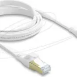 DeLock Flat U/FTP (STP) Cat.8.1 Καλώδιο Δικτύου Ethernet 1m Λευκό 81025