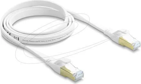 20260616102115_delock_flat_u_ftp_stp_cat_8_1_kalodio_diktyou_ethernet_1m_leyko_81025.jpeg DeLock Flat U/FTP (STP) Cat.8.1 Καλώδιο Δικτύου Ethernet 1m Λευκό 81025 - Image 1