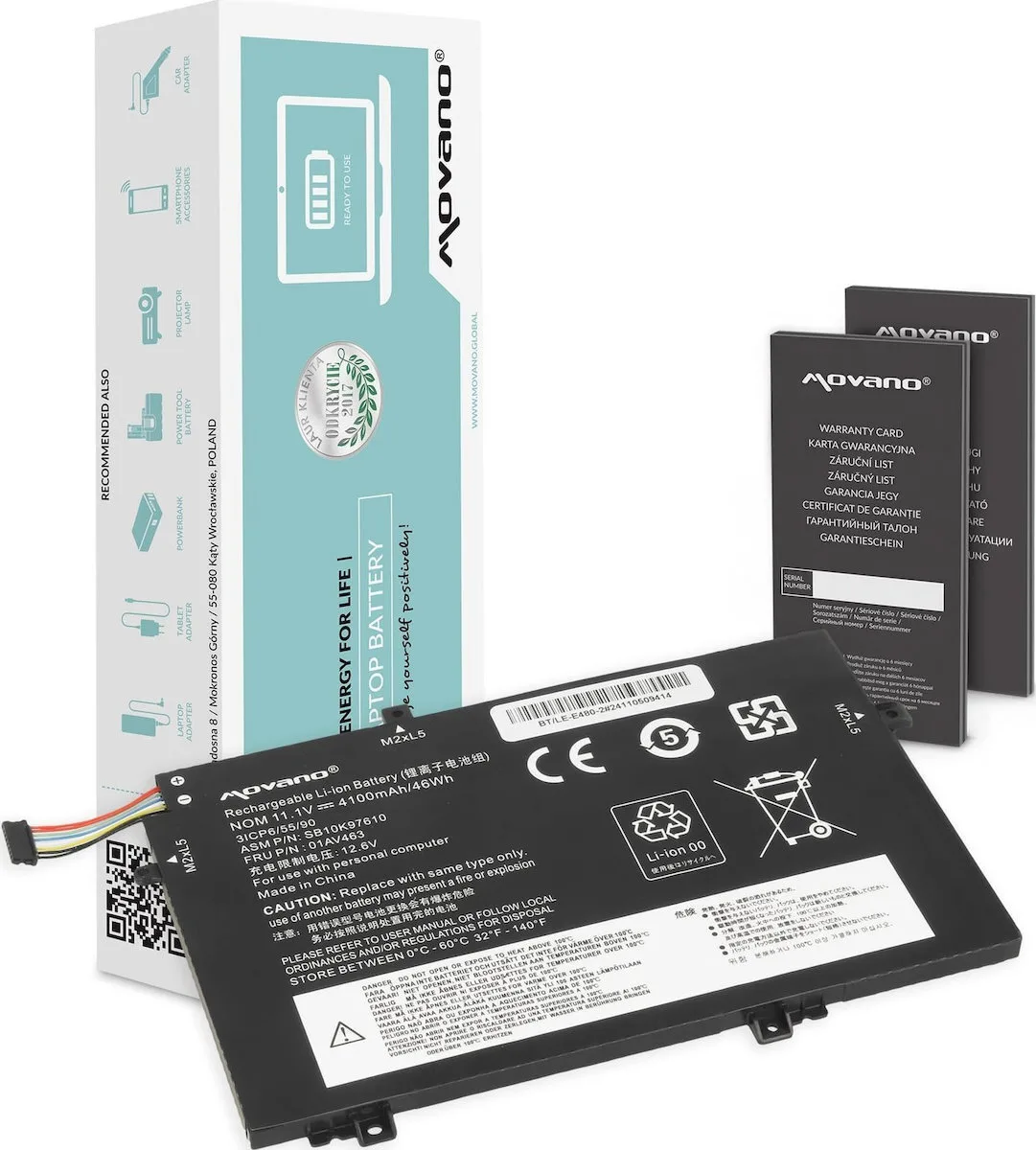 20260619111951_movano_bt_le_e480_2_symvati_mpataria_gia_lenovo_thinkpad_lenovo_thinkpad_l14_l15_l480_l580.jpeg Movano BT/LE-E480-2 Συμβατή Μπαταρία για Lenovo ThinkPad Lenovo Thinkpad L14, L15, L480, L580 - Image 1
