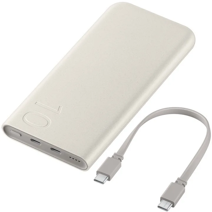20260622162654_samsung_power_bank_10000mah_25w_me_2_thyres_usb_c_mpez.jpeg Samsung Power Bank 10000mAh 25W με 2 Θύρες USB-C Μπεζ - Image 1