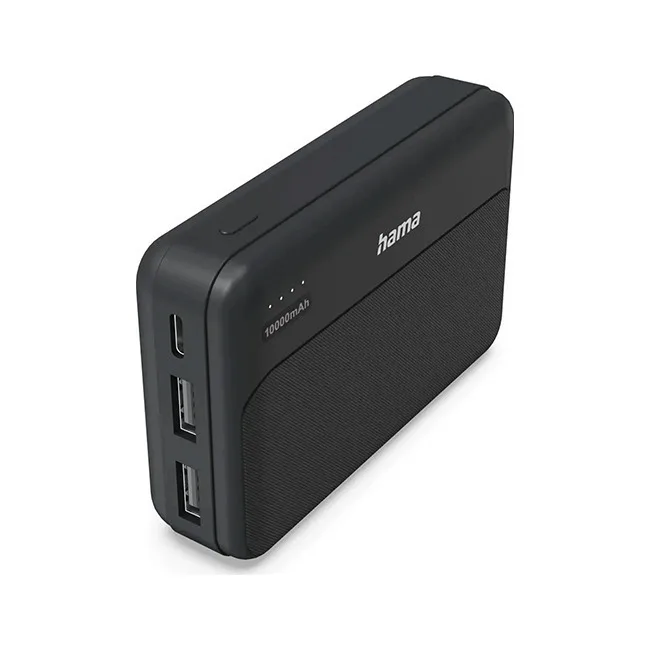 20260624142402_hama_pocket_10_power_bank_10000mah_me_2_thyres_usb_a_kai_thyra_usb_c_anthracite.jpeg HAMA Pocket 10 Power Bank 10000mAh με 2 Θύρες USB-A Anthracite - Image 1