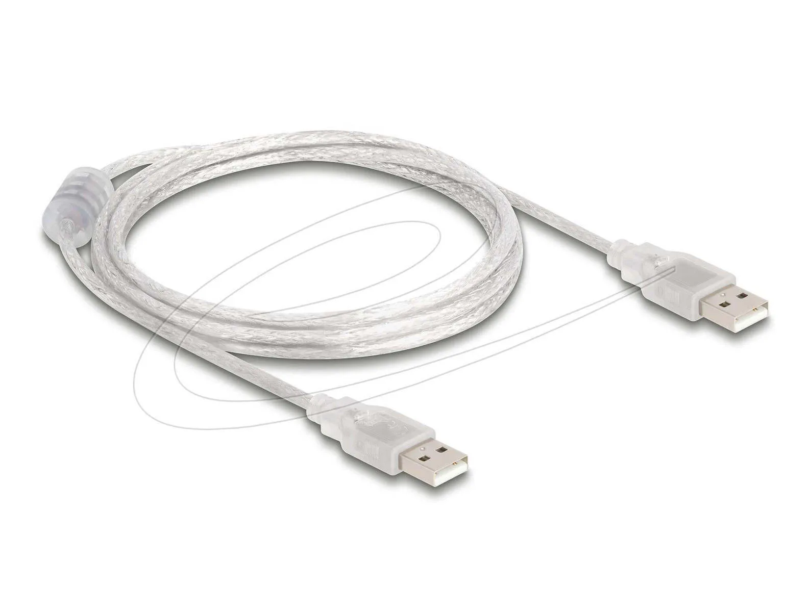20260624160905_delock_usb_2_0_cable_usb_a_male_usb_a_male_diafano_1_5m.jpeg DeLock USB 2.0 Cable USB-A male - USB-A male Διάφανο 1.5m - Image 1