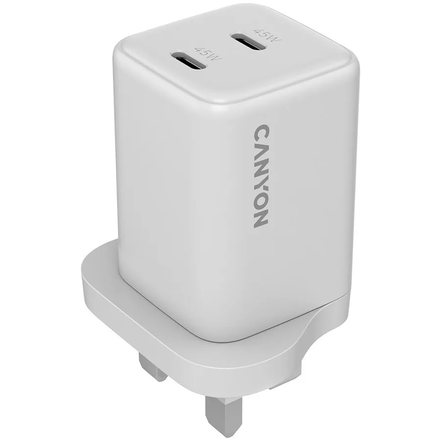20260624170831_canyon_fortistis_me_ensomatomeno_kalodio_gan_me_2_thyres_usb_c_65w_power_delivery_leykos.jpeg Canyon Φορτιστής με Ενσωματωμένο Καλώδιο GaN με 2 Θύρες USB-C 65W Power Delivery Λευκός - Image 1