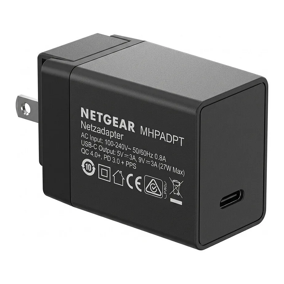 20260625134840_netgear_fortistis_choris_kalodio_me_thyra_usb_c_27w_power_delivery_mayros_mhpadpt_10000s.jpeg NetGear Φορτιστής Χωρίς Καλώδιο με Θύρα USB-C 27W Power Delivery Μαύρος (MHPADPT-10000S) - Image 1