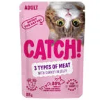 Catch Υγρή Τροφή για Γάτες με Κρέας 85gr