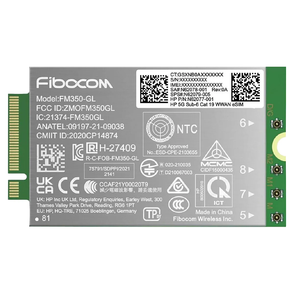 20260629134754_hp_5g_sub_6_cat_19_wwan_am5r4aa_5g_radio_modem_foritous_ypologistes.jpeg Hp 5g Sub-6 Cat 19 Wwan Am5r4aa 5g Ραδιο-modem Φορητούς Υπολογιστές - Image 1