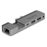 DeLock Docking Station με Διπλό USB-C 4K PD Ethernet για MacBook Pro / MacBook Air Γκρι (87757)