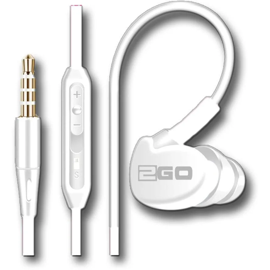 2GO Active 1 In-ear Handsfree με Βύσμα 3.5mm Λευκό 2GO Active 1 In-ear Handsfree με Βύσμα 3.5mm Λευκό - Image 1