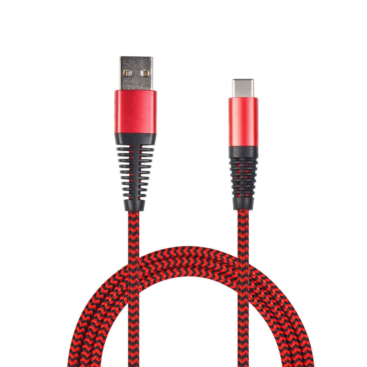 2GO Braided USB 2.0 Cable USB-C male - USB-A Κόκκινο 1m 795947 2GO Braided USB 2.0 Cable USB-C male - USB-A Κόκκινο 1m 795947 - Image 1