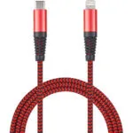 2GO Braided USB-C to Lightning Cable Κόκκινο 1m