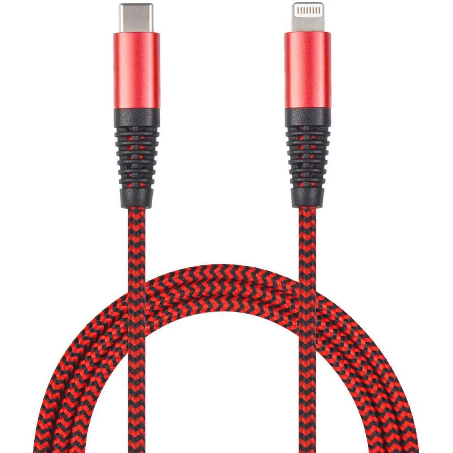 2GO Braided USB-C to Lightning Cable Κόκκινο 1m 2GO Braided USB-C to Lightning Cable Κόκκινο 1m - Image 1