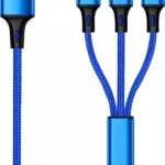 2GO Braided USB to Lightning / Type-C / micro USB Cable Μπλε 1.5m (797151)