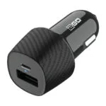 2GO Φορτιστής Αυτοκινήτου 20W με Θύρες: 1xUSB 1xType-C Μαύρος 797272