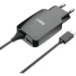 2GO Φορτιστής με Ενσωματωμένο Καλώδιο με Θύρα USB-A Lightning Μαύρος (797167)
