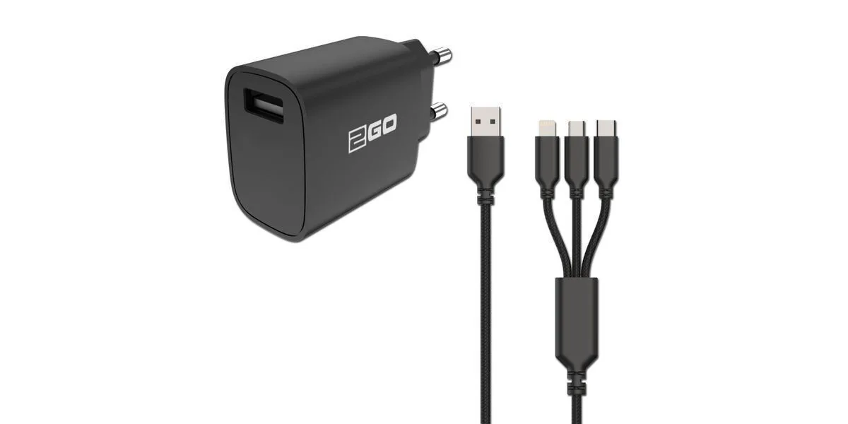 2GO Φορτιστής με Θύρα USB-A και Καλώδιο Lightning 15W Μαύρος (797257) 2GO Φορτιστής με Θύρα USB-A και Καλώδιο Lightning 15W Μαύρος (797257) - Image 1