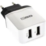 2GO Φορτιστής Χωρίς Καλώδιο με 2 Θύρες USB-A Λευκός (795999)