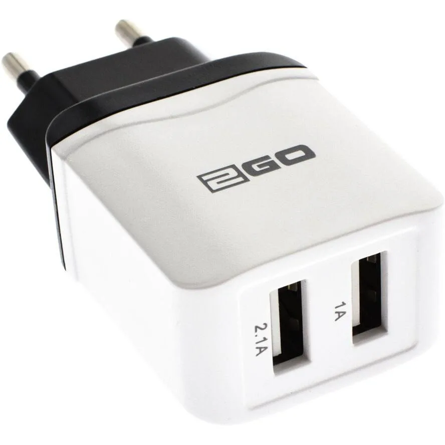 2GO Φορτιστής Χωρίς Καλώδιο με 2 Θύρες USB-A Λευκός (795999) 2GO Φορτιστής Χωρίς Καλώδιο με 2 Θύρες USB-A Λευκός (795999) - Image 1