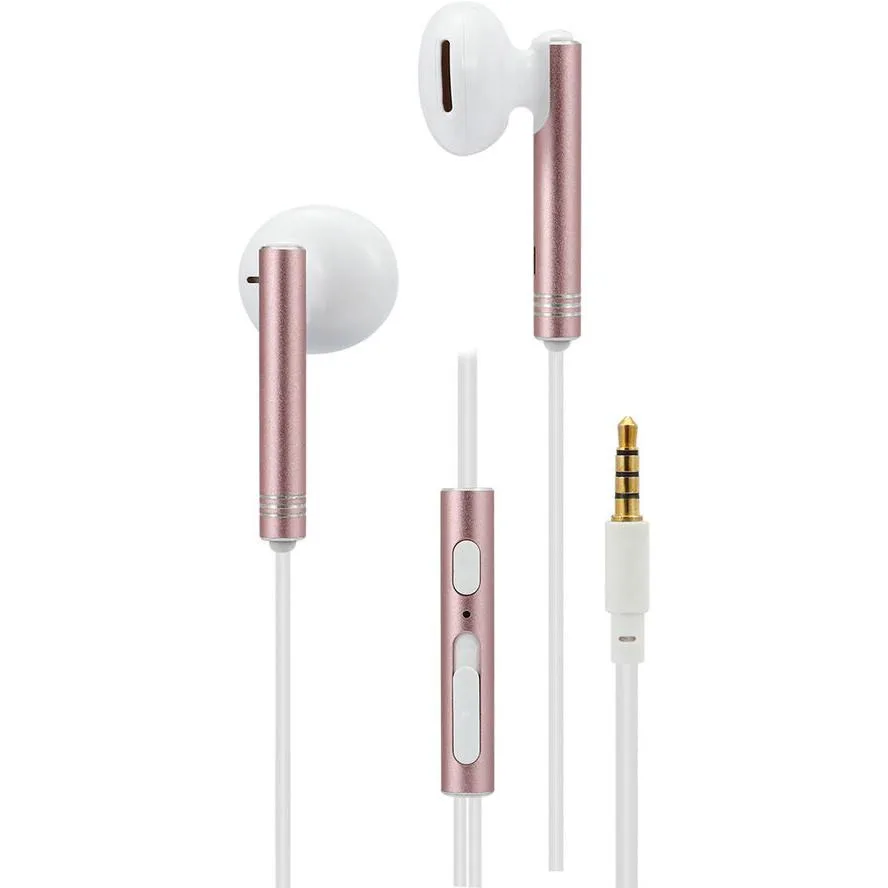 2GO Deluxe Earbuds Handsfree με Βύσμα 3.5mm Ροζ Χρυσό 2GO Deluxe Earbuds Handsfree με Βύσμα 3.5mm Ροζ Χρυσό - Image 1