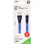 2GO Flat / LED USB-A to Lightning Cable Μπλε 1m (795536)