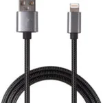 2GO Luxury Braided USB-A to Lightning Cable Μαύρο 1m (795810)