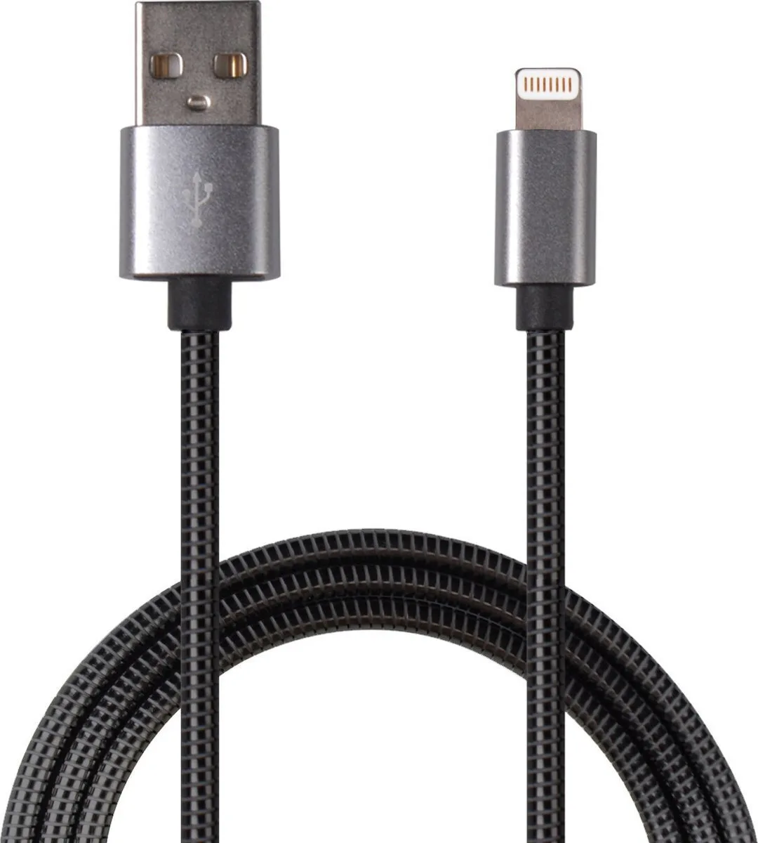 2GO Luxury Braided USB-A to Lightning Cable Μαύρο 1m (795810) 2GO Luxury Braided USB-A to Lightning Cable Μαύρο 1m (795810) - Image 1