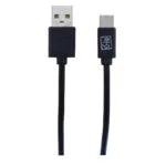 2GO USB 2.0 Cable USB-C male - USB-A Μαύρο 1m 795782