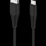 2GO USB 2.0 Cable USB-C male - USB-A Μαύρο 1m 797281