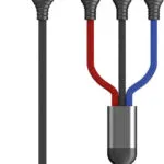 2GO USB to Lightning / Type-C / micro USB Cable Μαύρο 1.2m (797361)