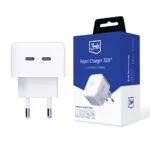 3MK Φορτιστής και Καλώδιο USB-C 35W Power Delivery / Quick Charge 3.0 Λευκός