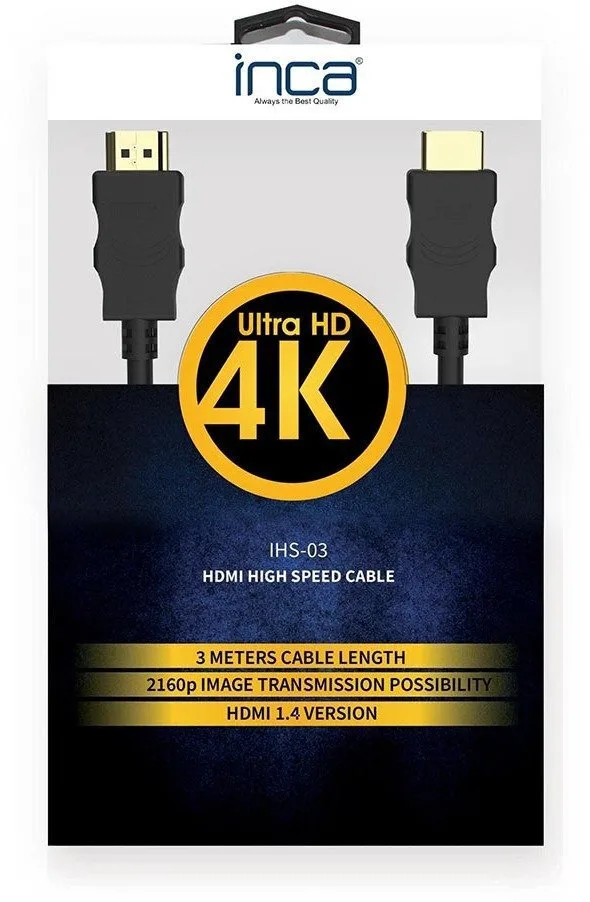 Adaptec HDMI 1.4 High Speed 1080p 120Hz Cable HDMI male - HDMI male 3m Μαύρο Adaptec HDMI 1.4 High Speed 1080p 120Hz Cable HDMI male - HDMI male 3m Μαύρο - Image 1