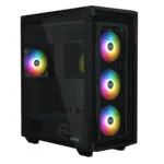 Adata Battlecruiser II Super Gaming Midi Tower Κουτί Υπολογιστή με Πλαϊνό Παράθυρο και RGB Φωτισμό Μαύρο