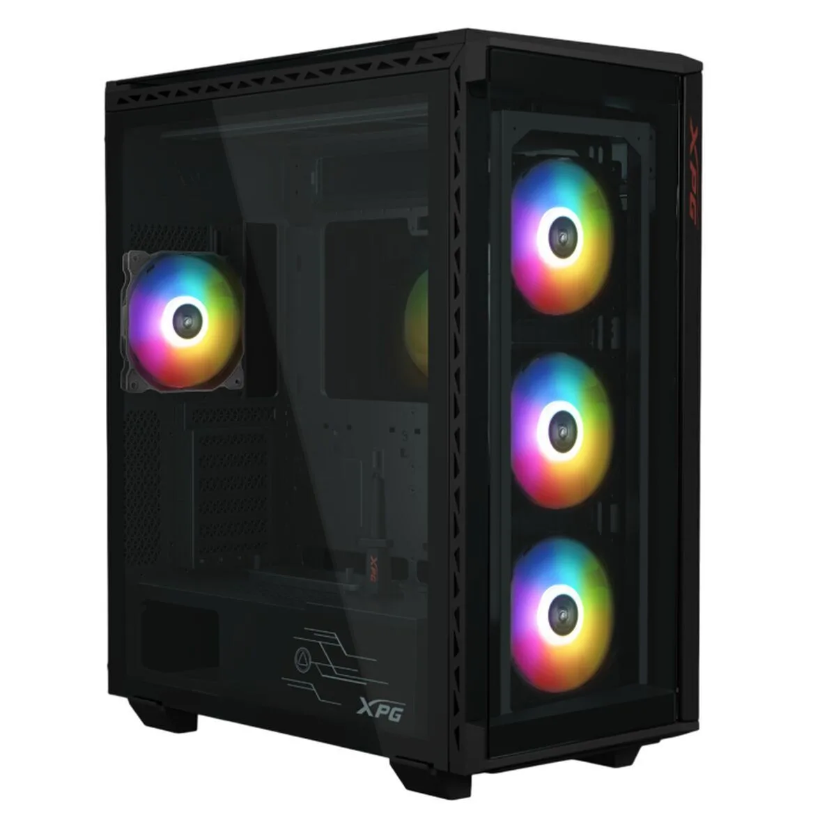 Adata Battlecruiser II Super Gaming Midi Tower Κουτί Υπολογιστή με Πλαϊνό Παράθυρο και RGB Φωτισμό Μαύρο Adata Battlecruiser II Super Gaming Midi Tower Κουτί Υπολογιστή με Πλαϊνό Παράθυρο και RGB Φωτισμό Μαύρο - Image 1