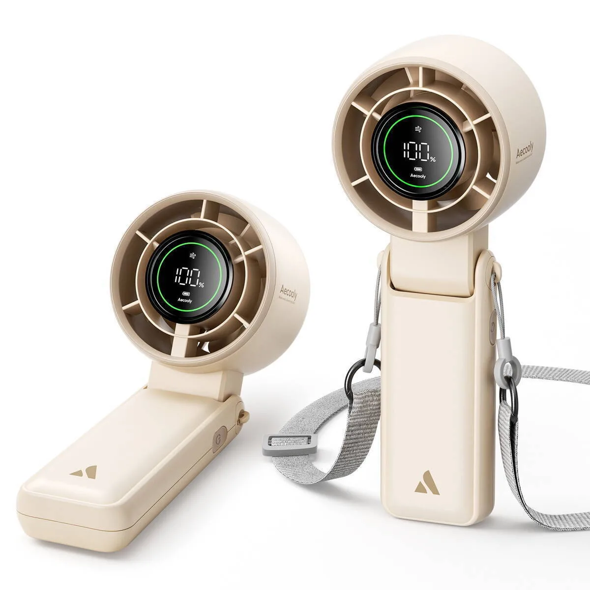 Aecooly Halo 02 Portable Handheld Fan Compact Beige 3600mah Aecooly Halo 02 Portable Handheld Fan Compact Beige 3600mah - Image 1