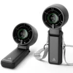 Aecooly Manual Handheld Portable Fan Halo 02 Black 3600 Mah Compact
