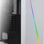Aerocool Cylon Gaming Midi Tower Κουτί Υπολογιστή με Πλαϊνό Παράθυρο και RGB Φωτισμό Λευκό