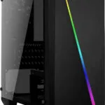 Aerocool Cylon Mini Gaming Mini Tower Κουτί Υπολογιστή με Πλαϊνό Παράθυρο και RGB Φωτισμό Μαύρο
