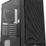 Aerocool Graphite v1 Gaming Midi Tower Κουτί Υπολογιστή με Πλαϊνό Παράθυρο Μαύρο