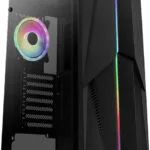 Aerocool Mecha ARGB Gaming Midi Tower Κουτί Υπολογιστή με Πλαϊνό Παράθυρο Μαύρο