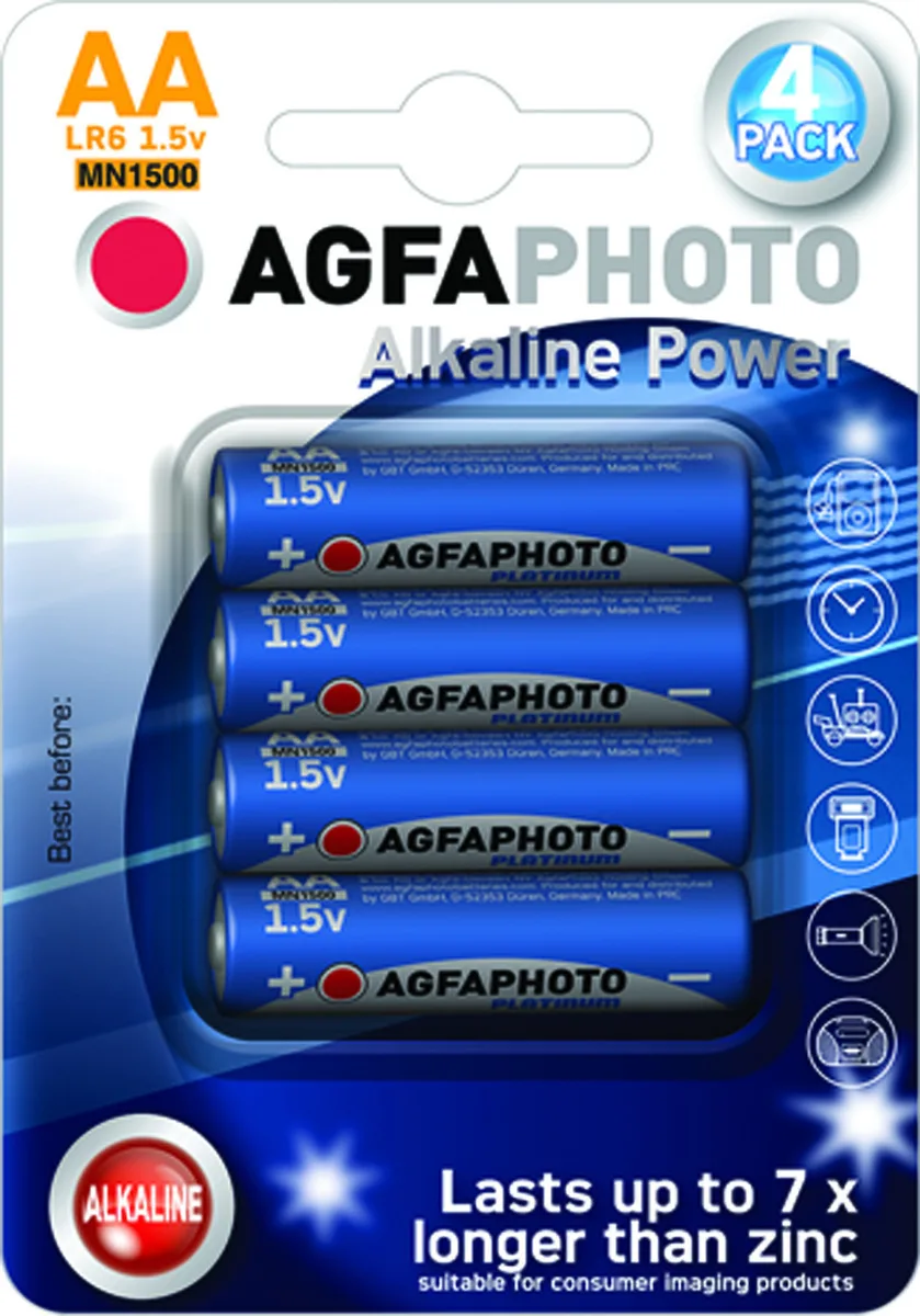 AgfaPhoto Αλκαλικές Μπαταρίες AA 1.5V 4τμχ 70102 AgfaPhoto Αλκαλικές Μπαταρίες AA 1.5V 4τμχ 70102 - Image 1